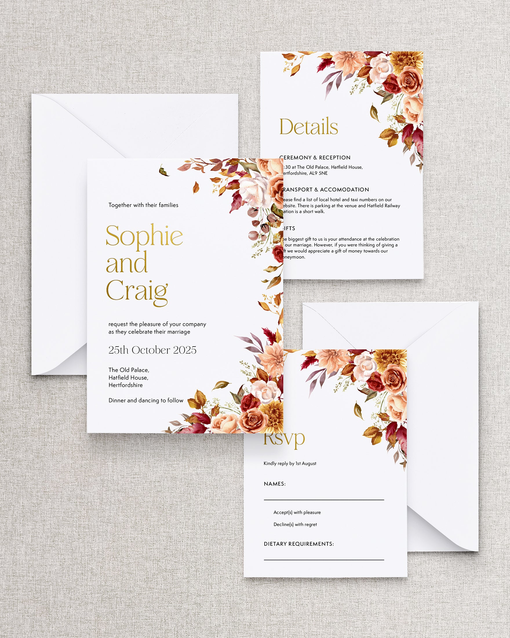 Augustus Invitation 3 Card Suite