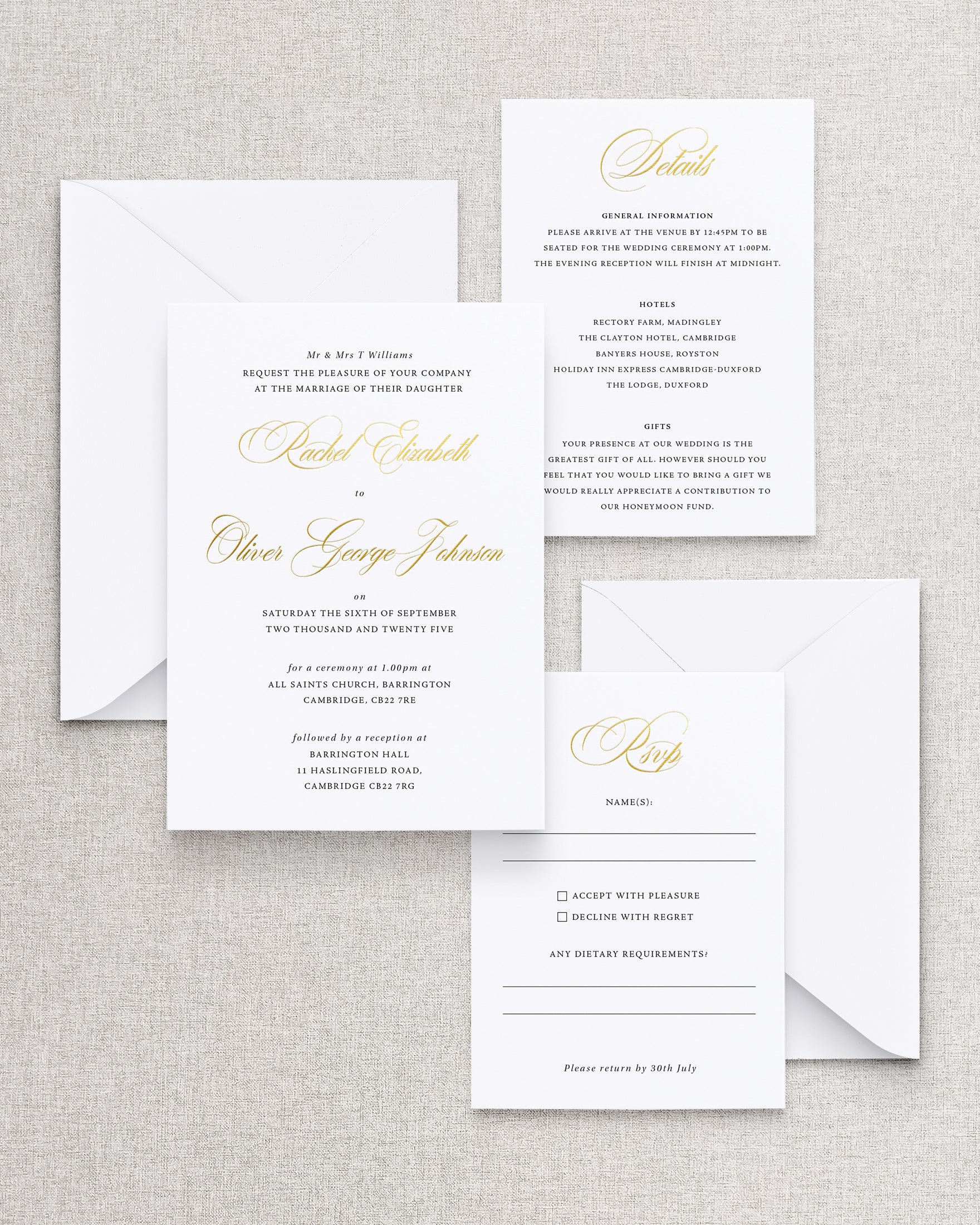 Beatrice Invitation 3 Card Suite