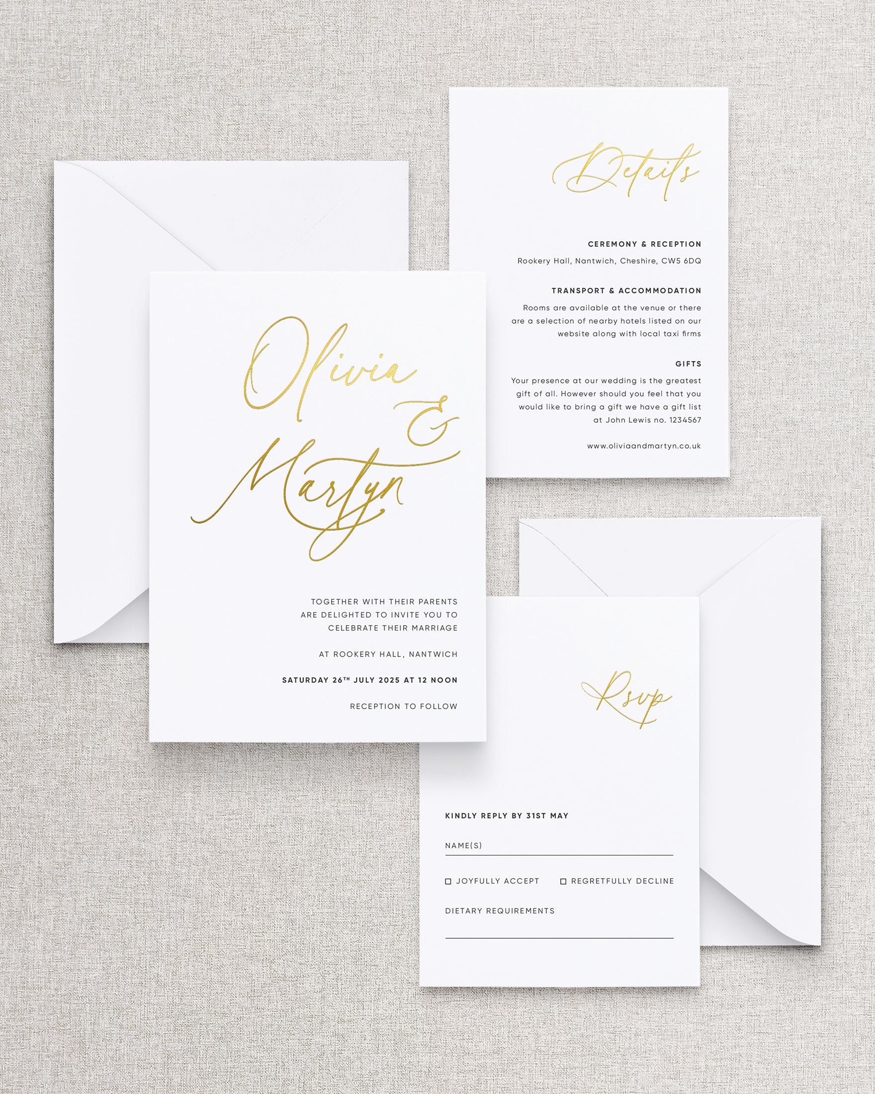 Celia Invitation 3 Card Suite
