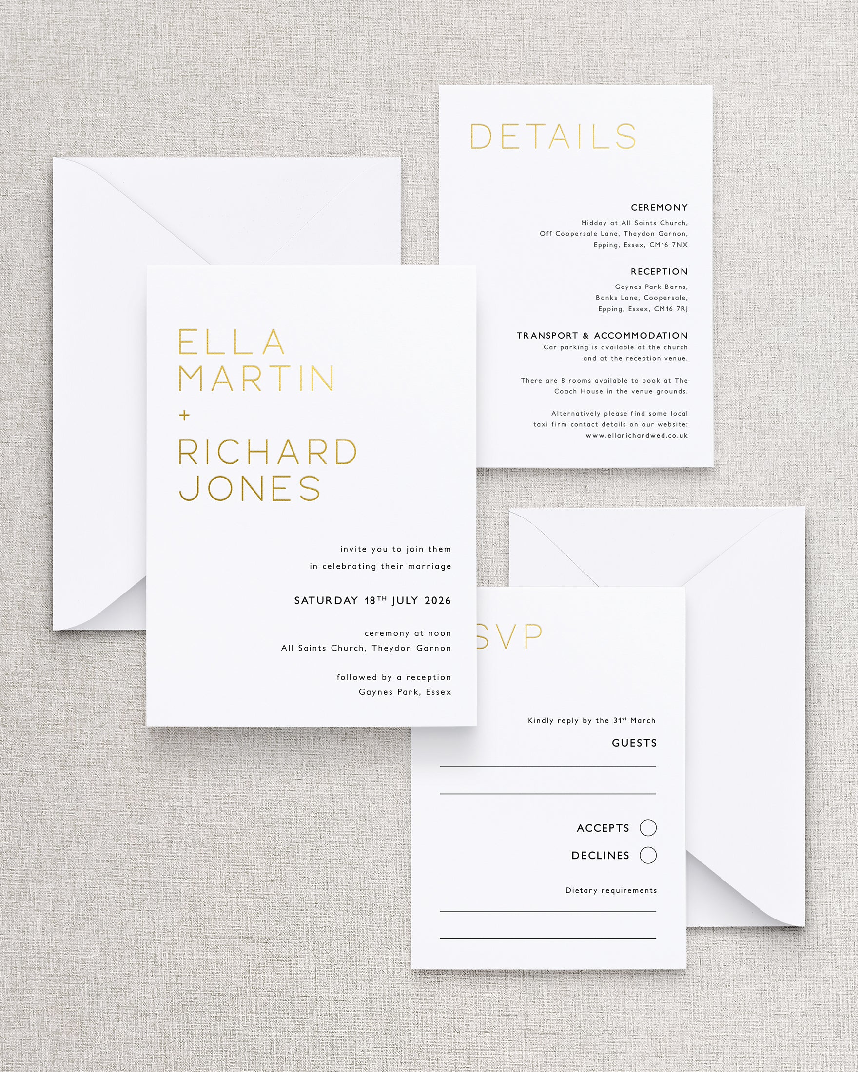 Milan Invitation 3 Card Suite