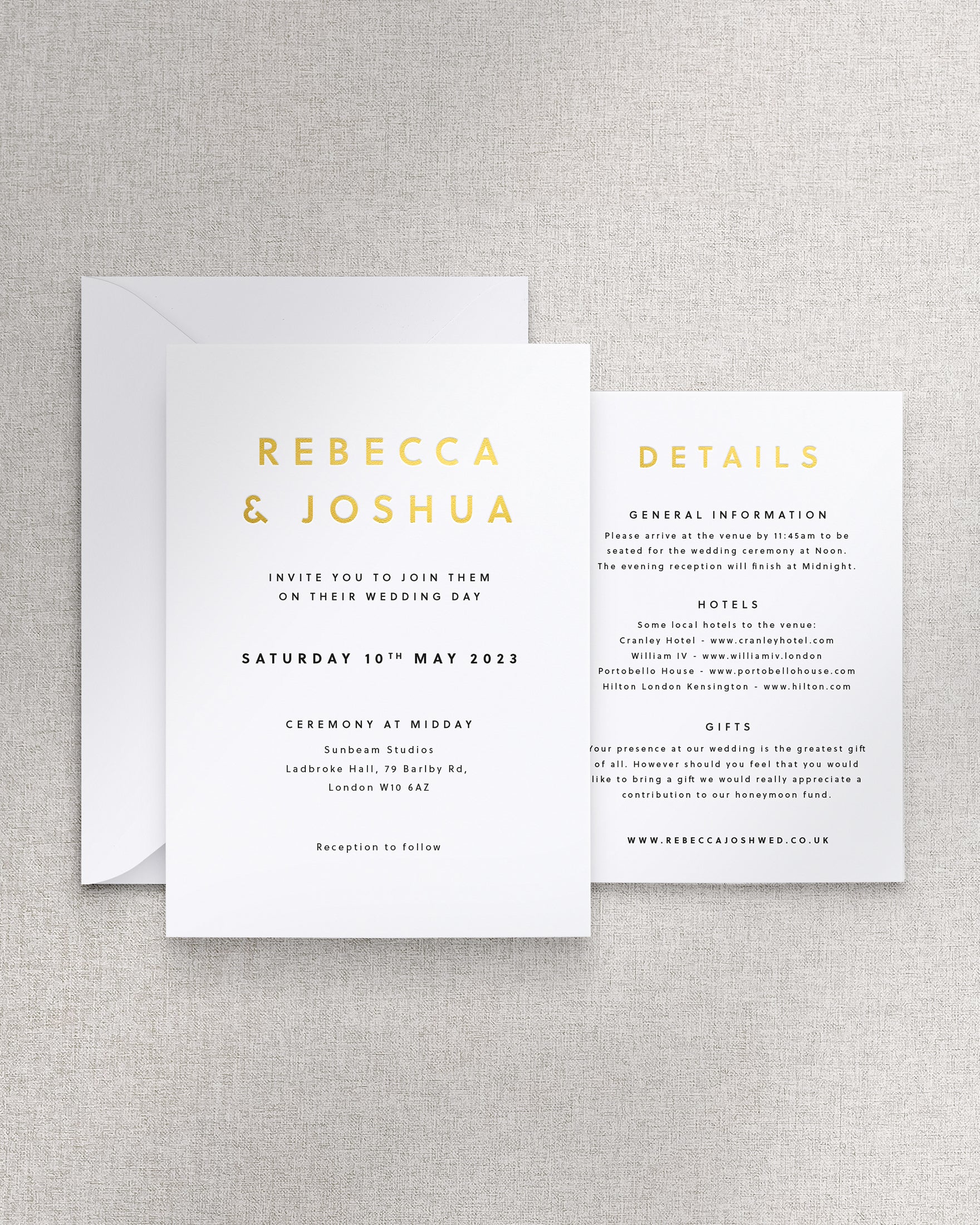 Romeo Invitation 2 Card Suite