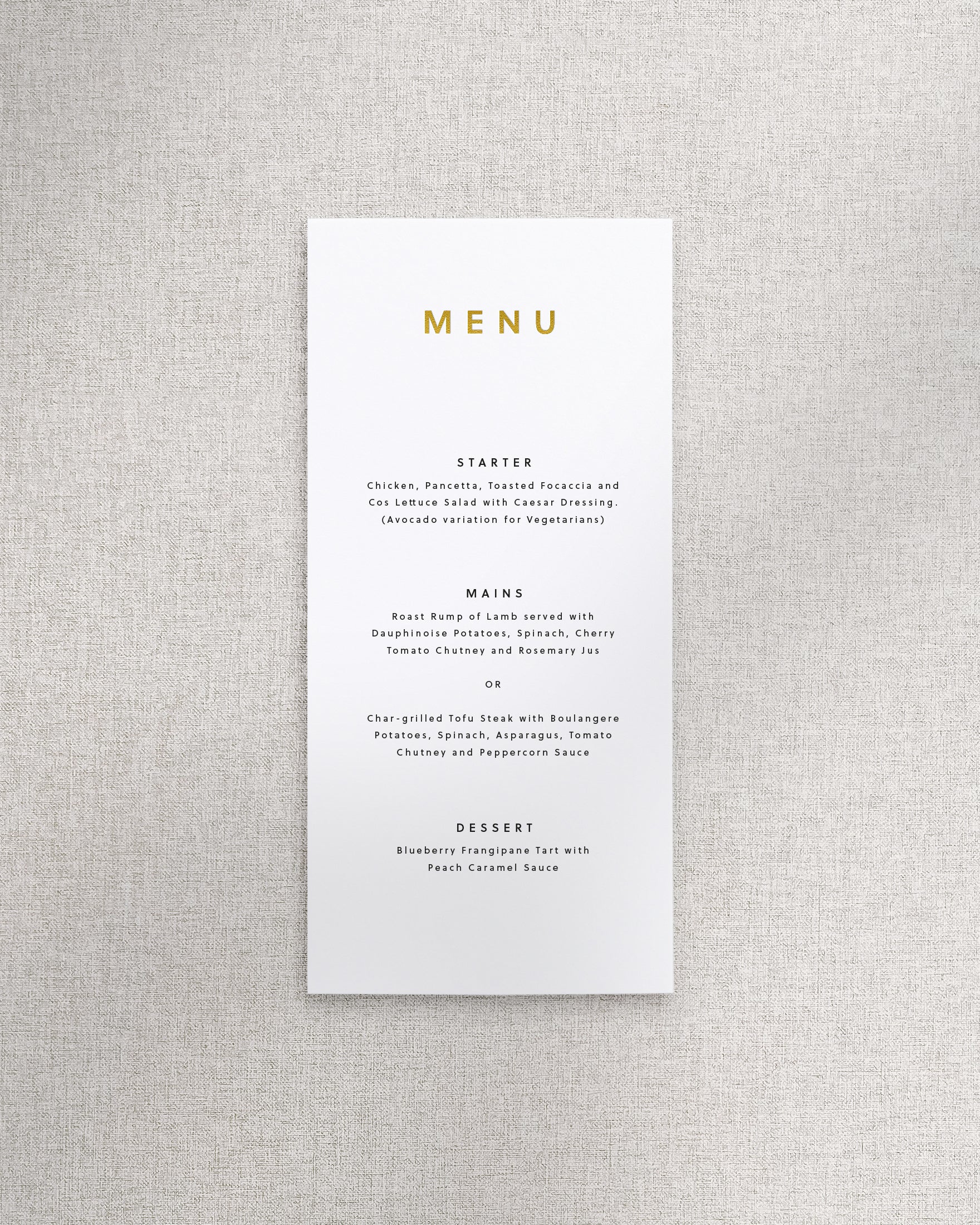 Romeo Menu