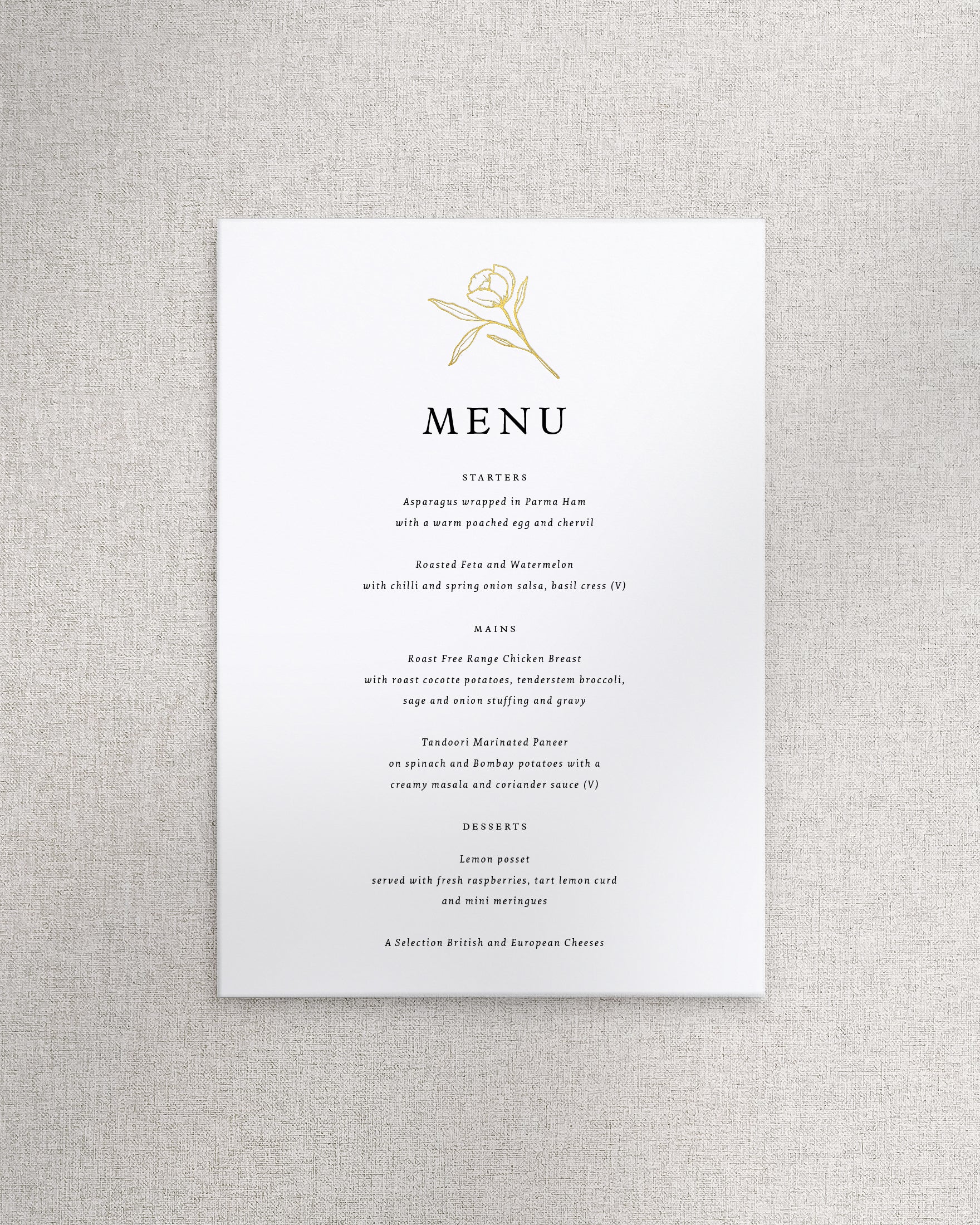 Rosalind Menu A5