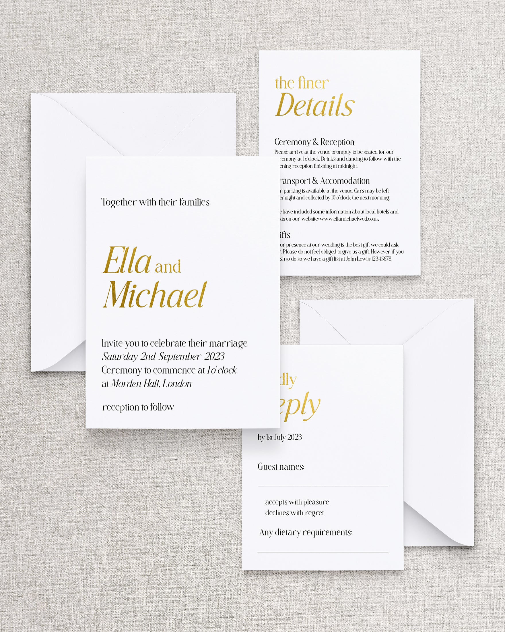 Vienna Invitation 3 Card Suite