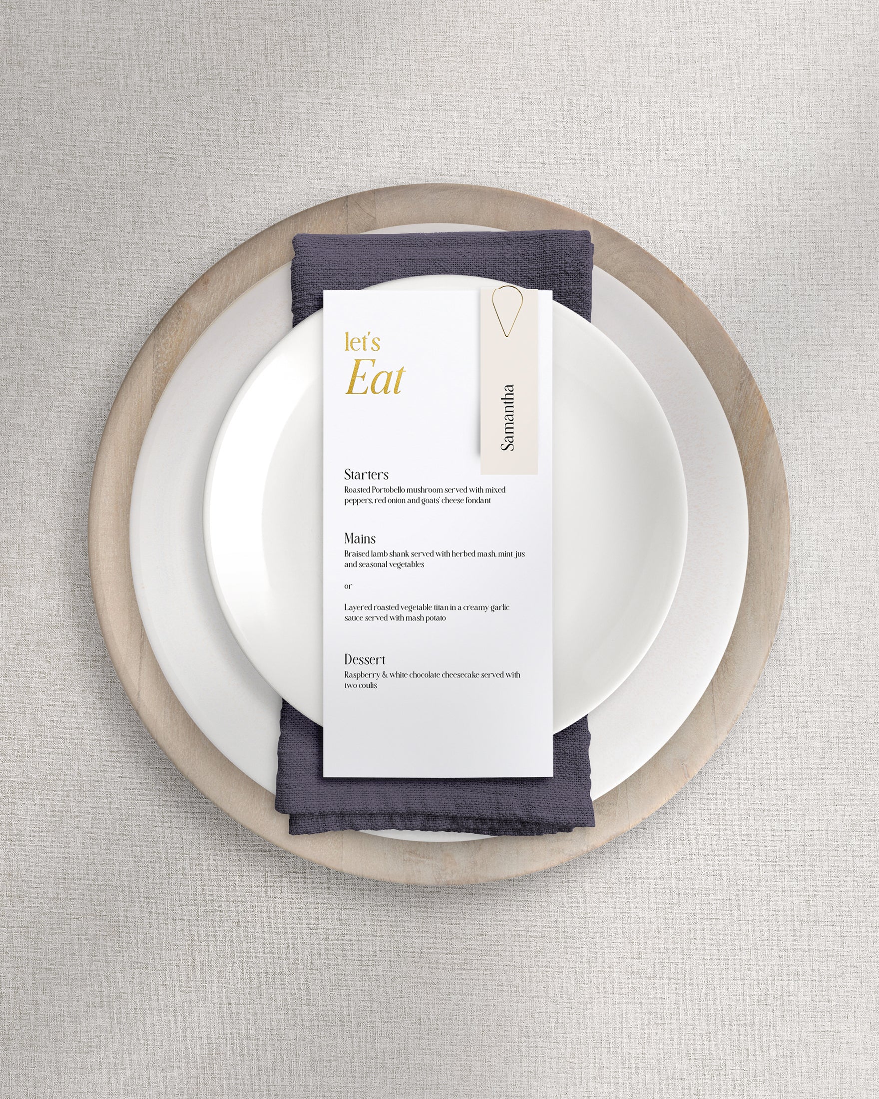 Vienna Menu on Plate