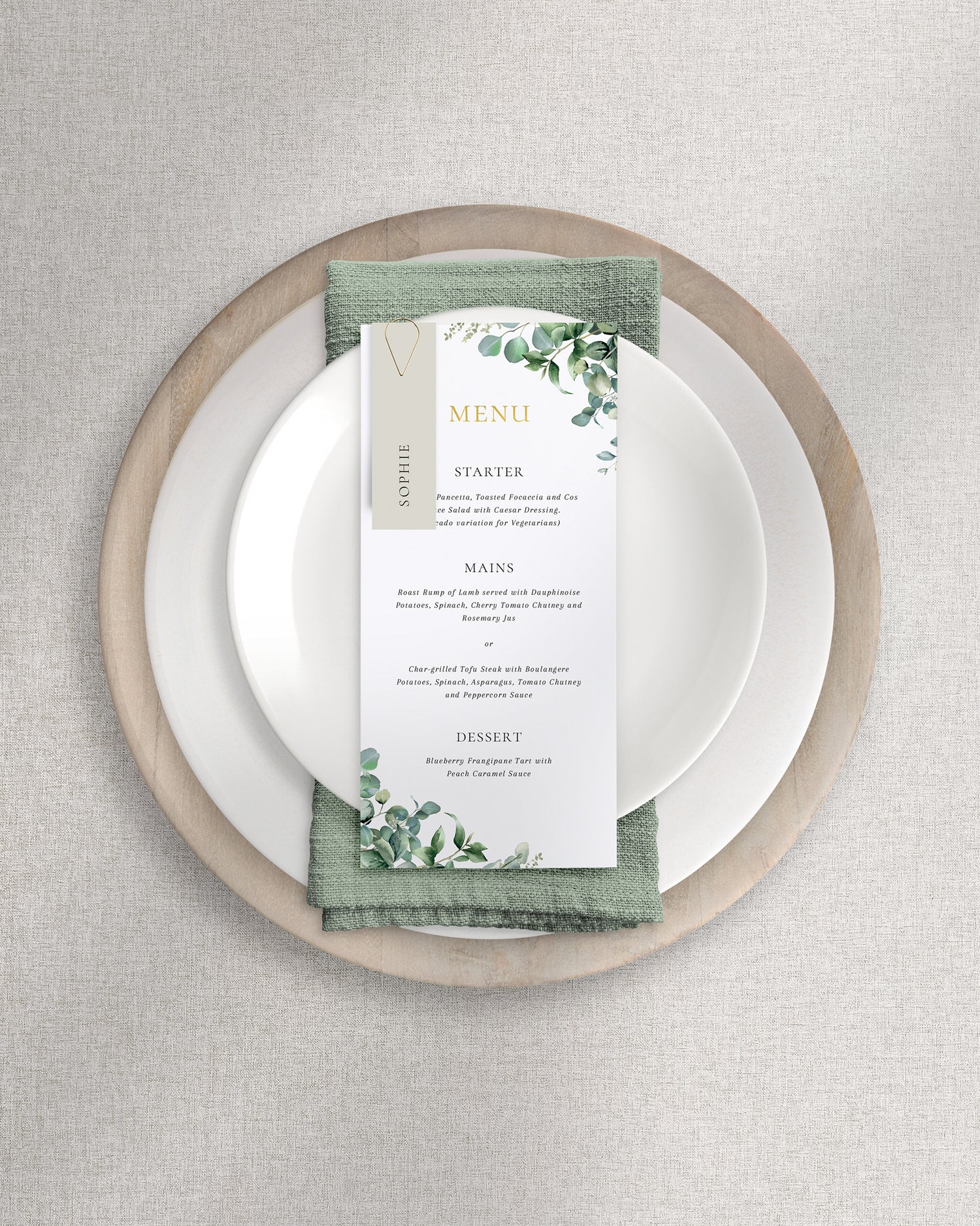 Anthony Menu on Plate