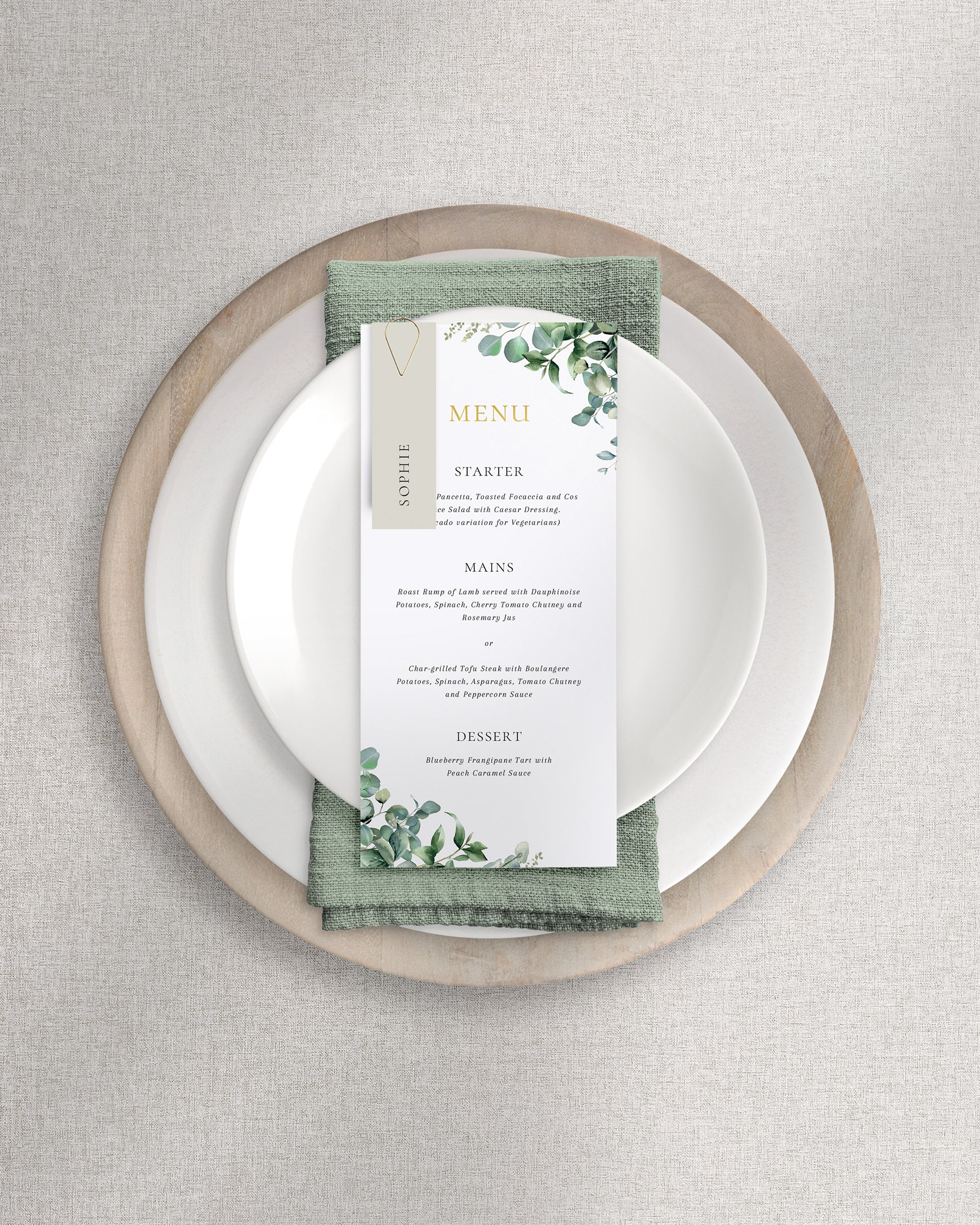 Anthony Menu on Plate