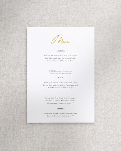 Ariel Menu A5