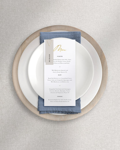Ariel Menu on Plate