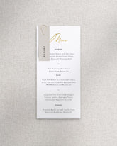 Ariel Menu with Name Tag