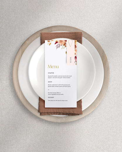 Augustus Menu on Plate