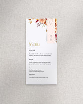 Augustus Menu with Name Tag
