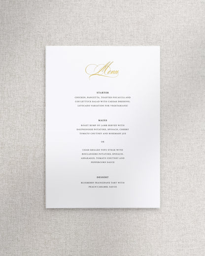 Beatrice Menu A5