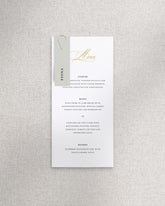 Beatrice Menu with Name Tag