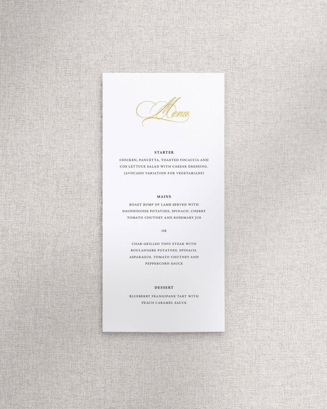 Beatrice Menu