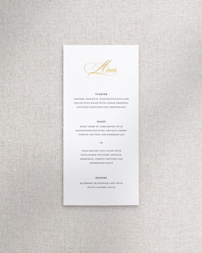 Beatrice Menu
