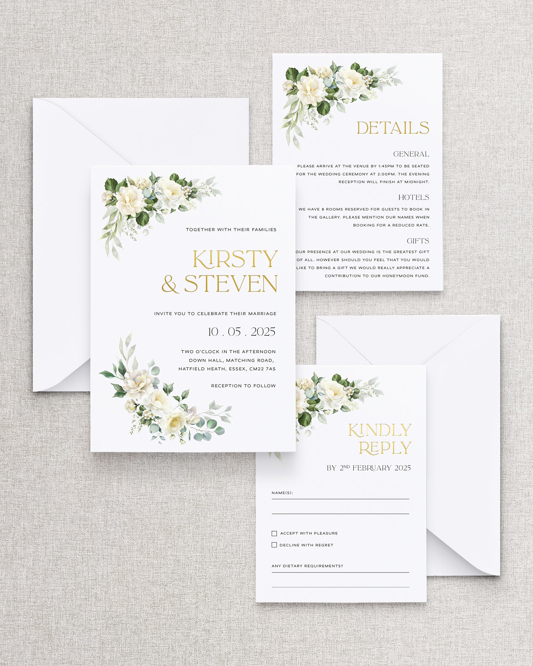 Bianca Invitation 3 Card Suite