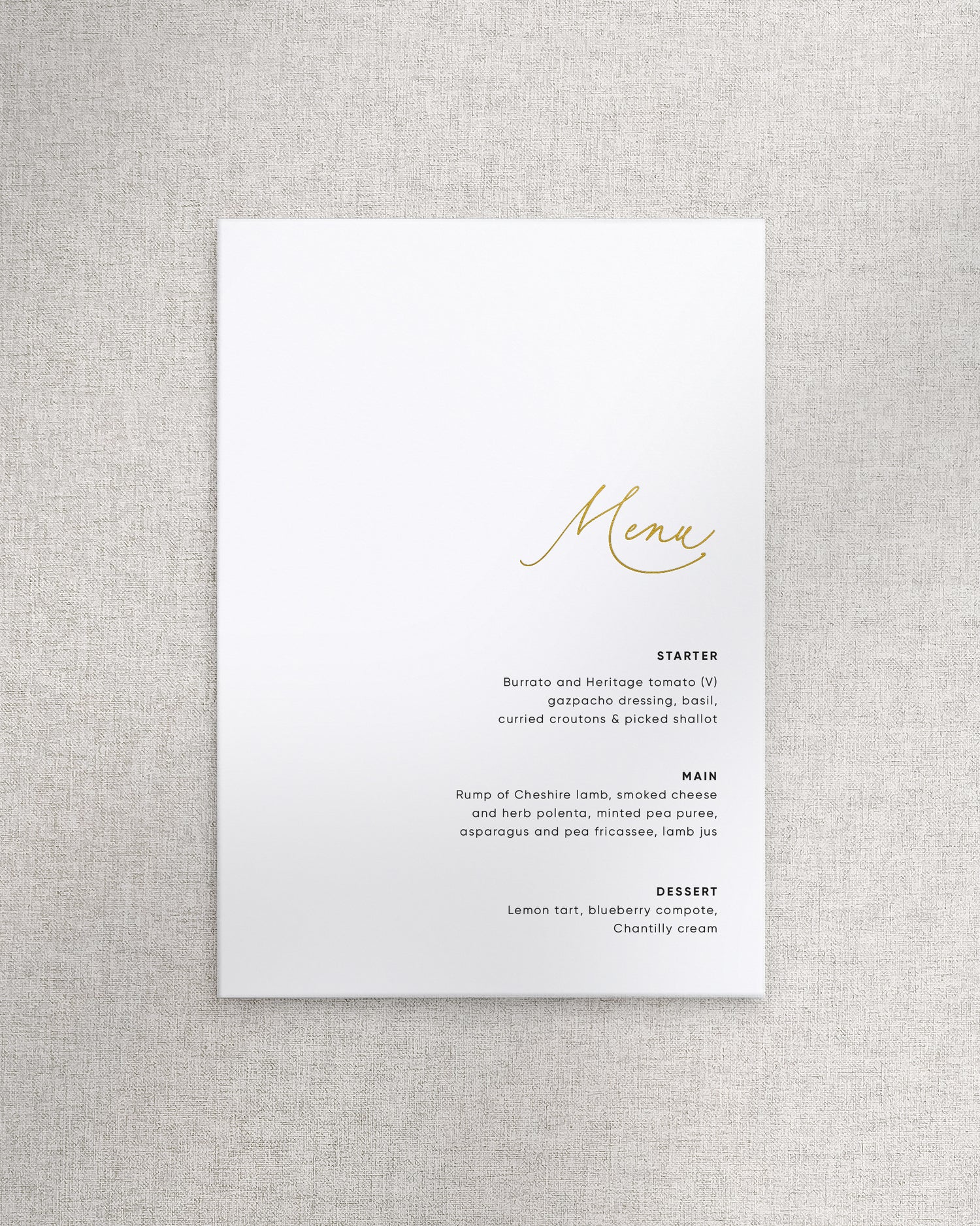 Celia Menu A5