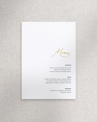 Celia Menu A5