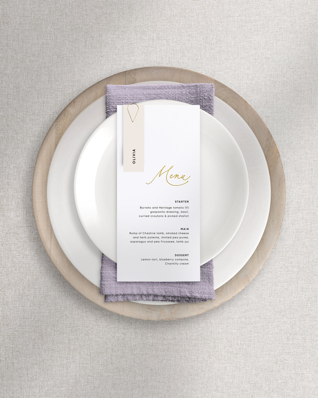 Celia Menu on Plate