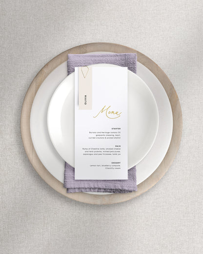 Celia Menu on Plate