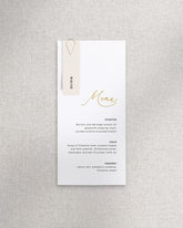 Celia Menu with Name Tag
