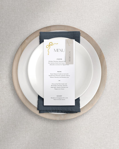 Florence Menu on Plate