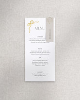 Florence Menu with Name Tag
