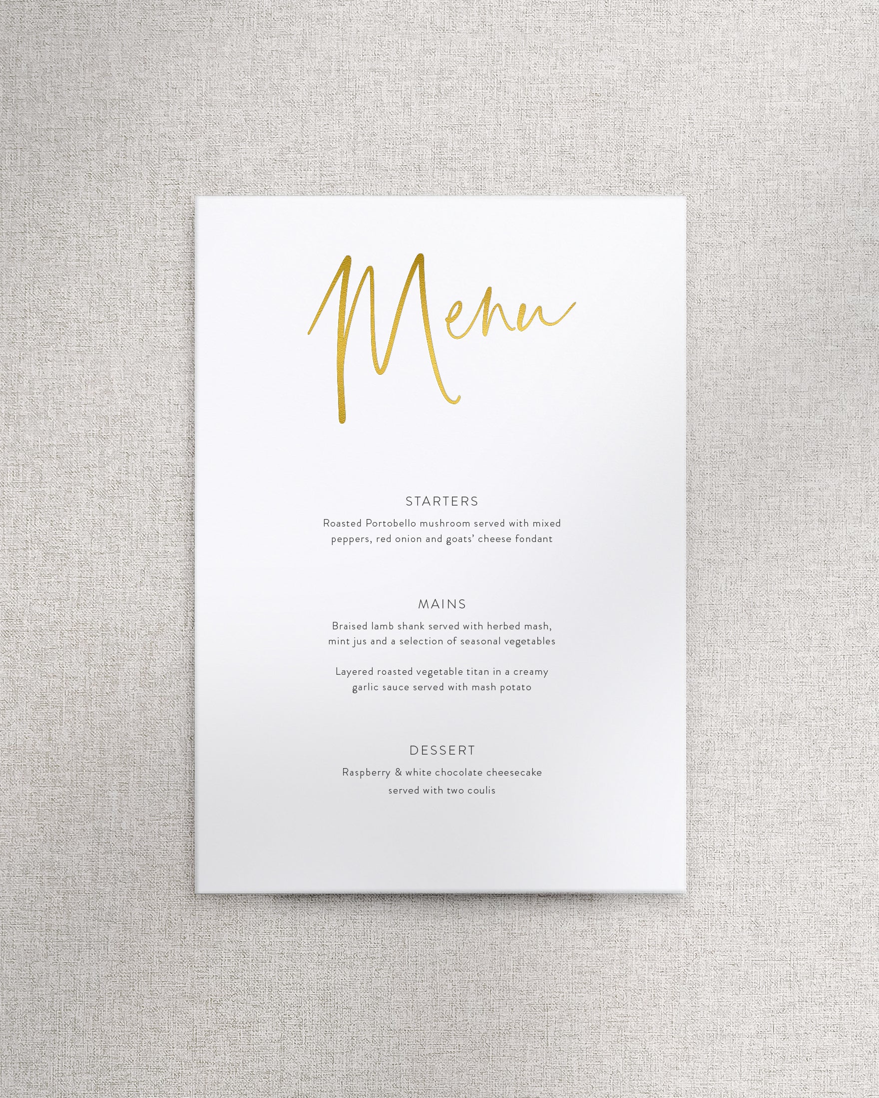 Juliet Menu A5