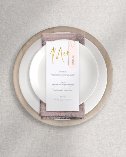 Juliet Menu on Plate