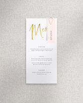 Juliet Menu with Name Tag