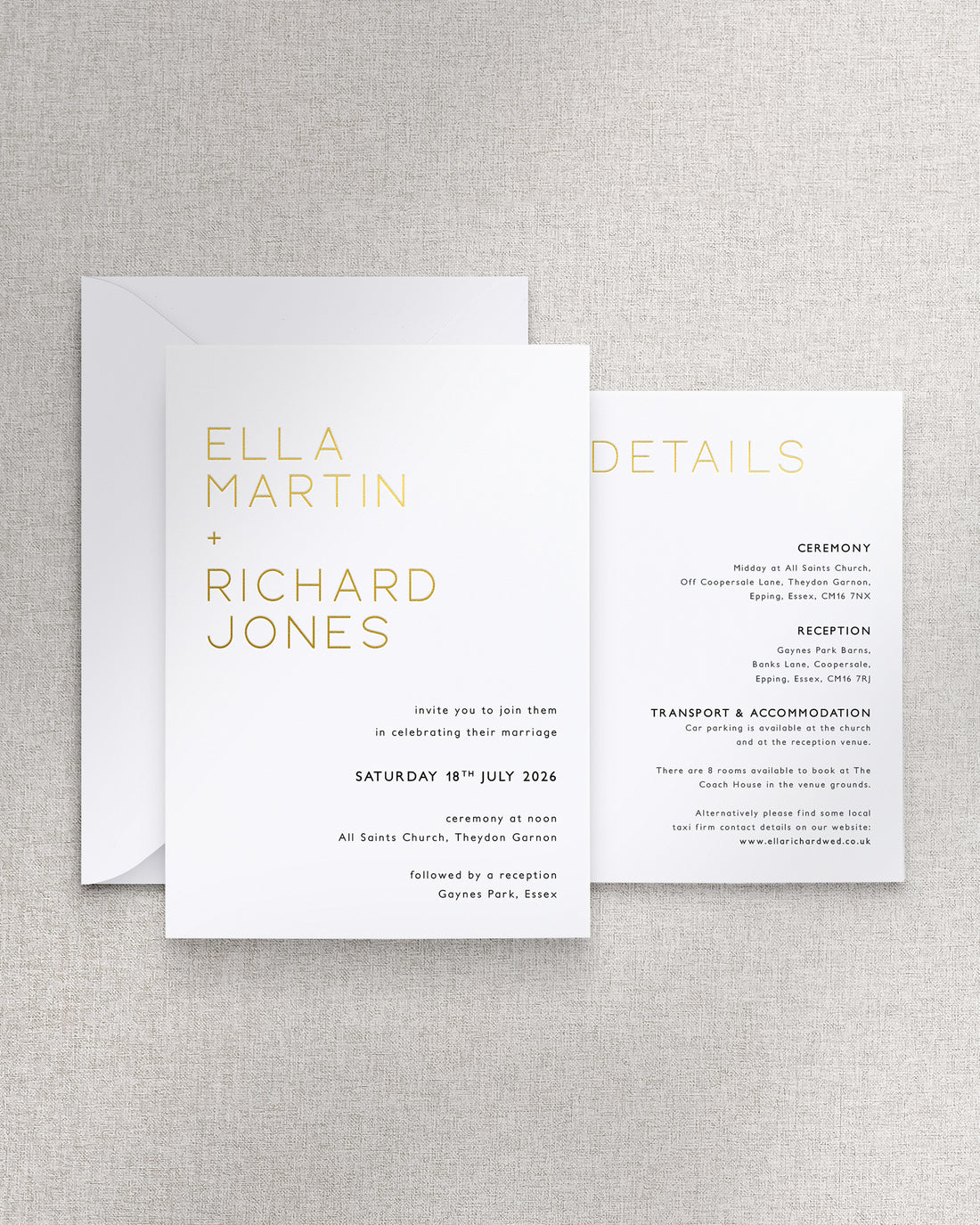 Milan Invitation 2 Card Suite