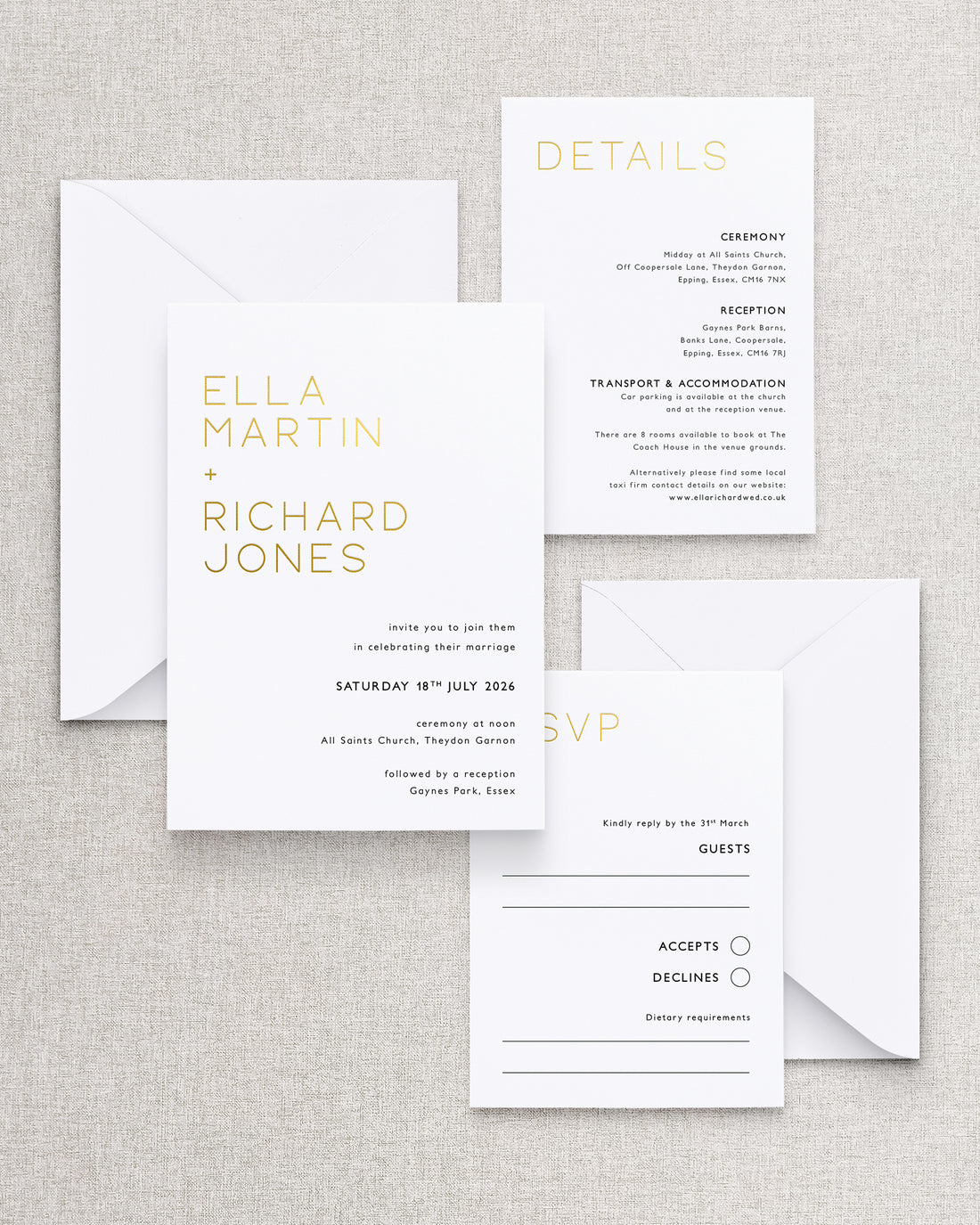 Milan Invitation 3 Card Suite