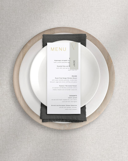 Milan Menu on Plate