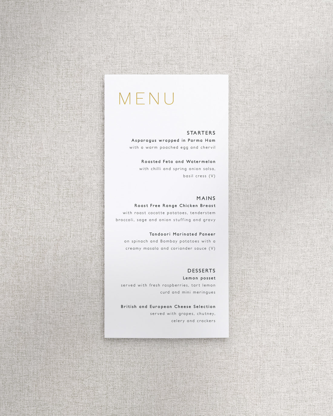 Milan Menu