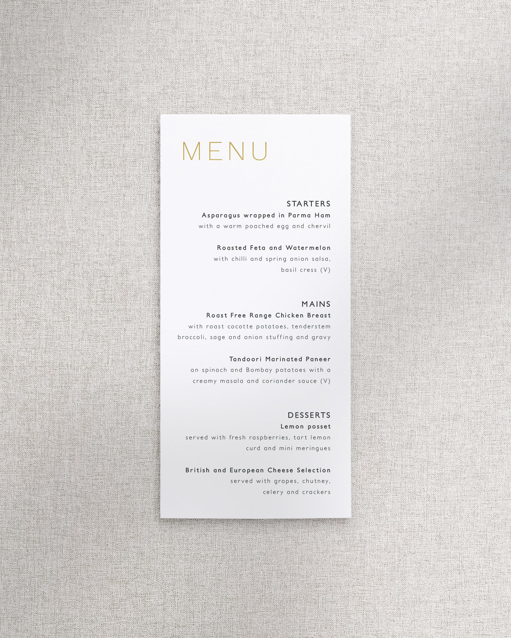 Milan Menu