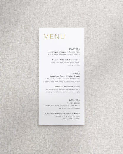 Milan Menu