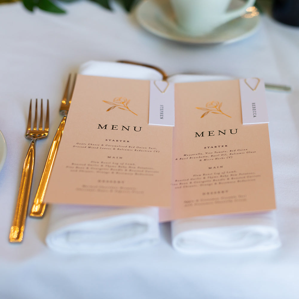 On the Day Stationery Menus