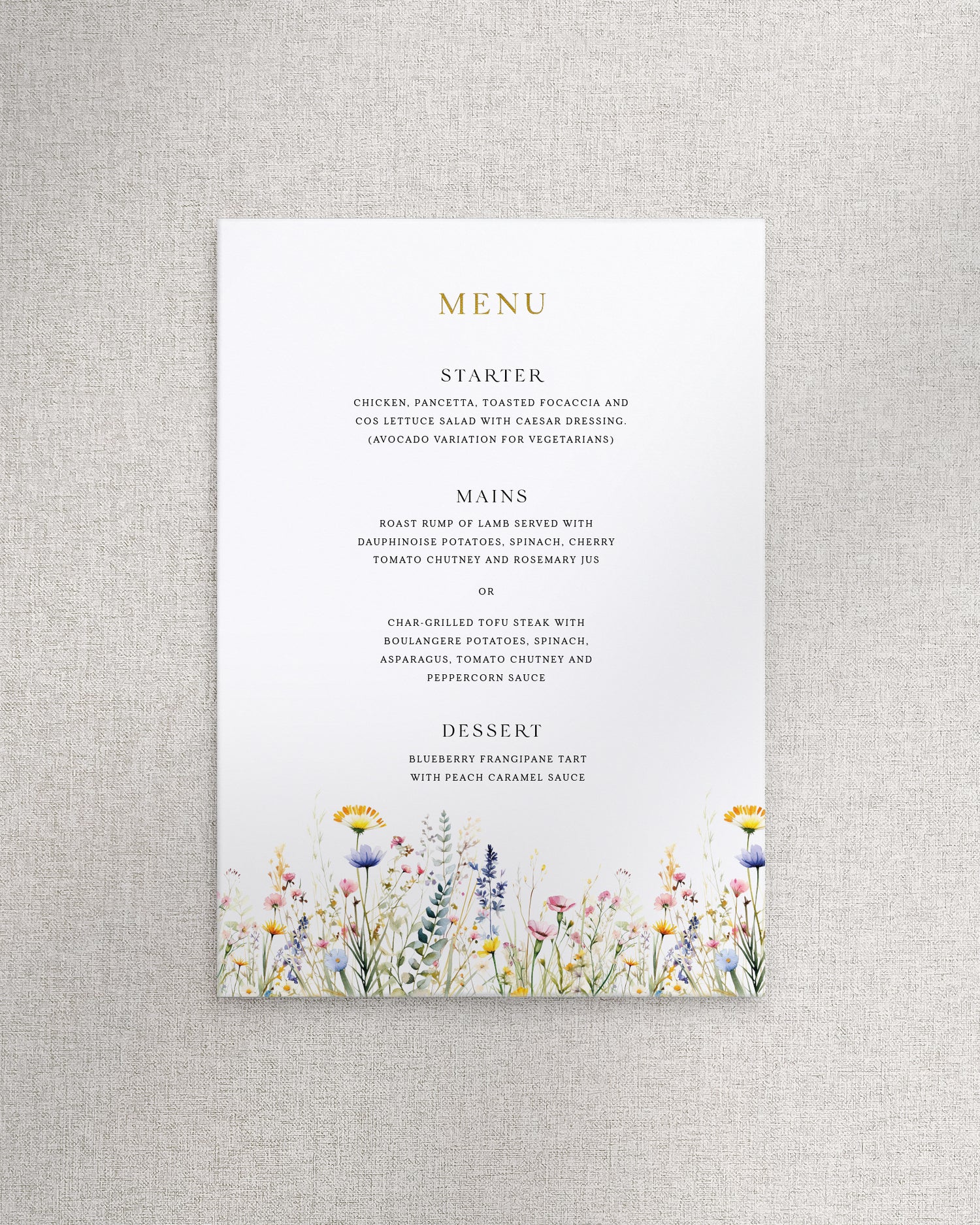 Ophelia Menu A5