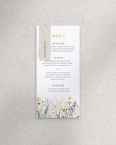 Ophelia Menu with Name Tag
