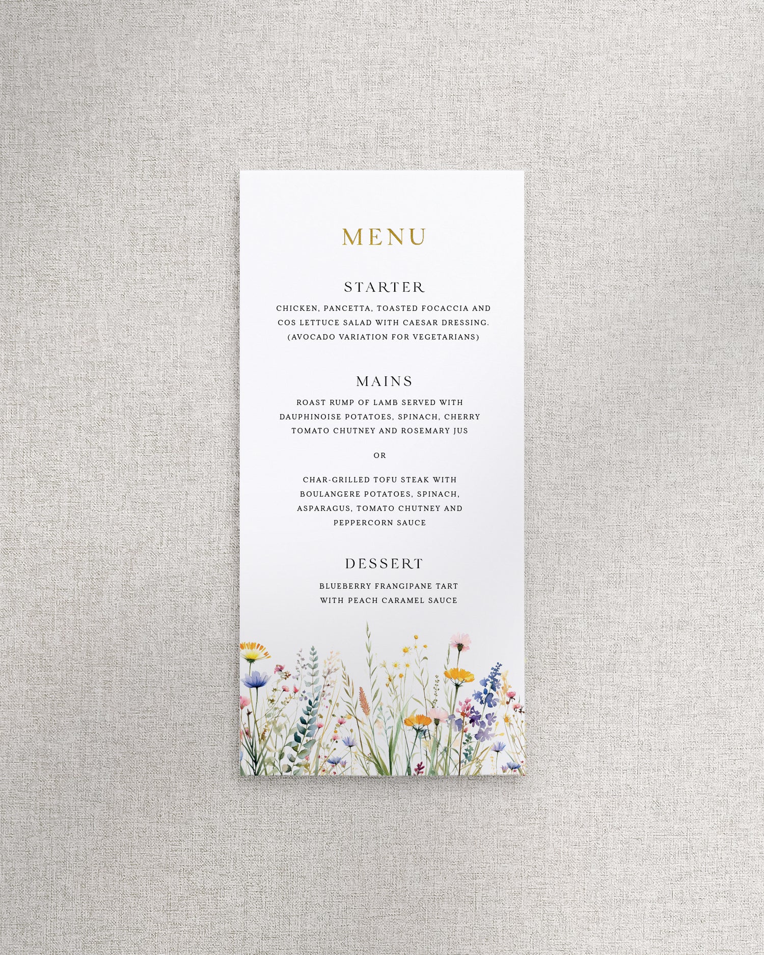 Ophelia Menu