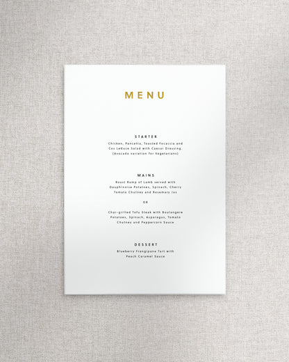 Romeo Menu A5