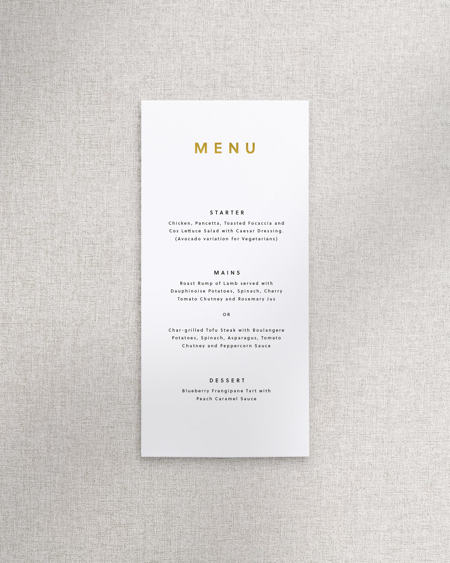 Romeo Menu