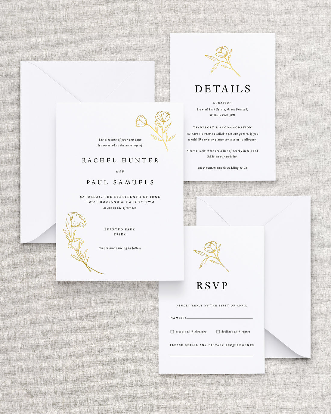 Rosalind Invitation 3 Card Suite