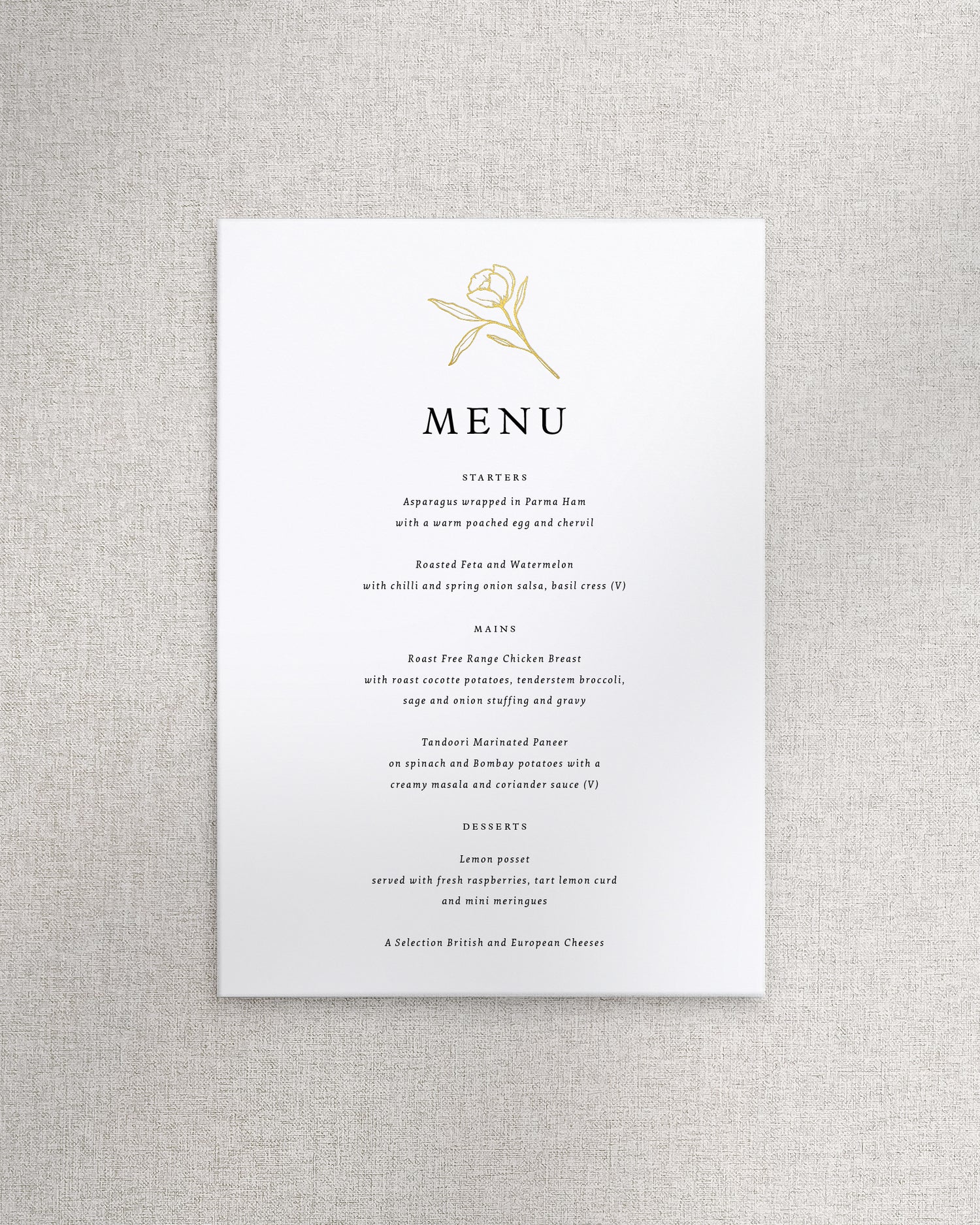 Rosalind Menu A5