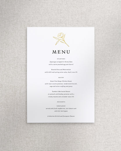 Rosalind Menu A5