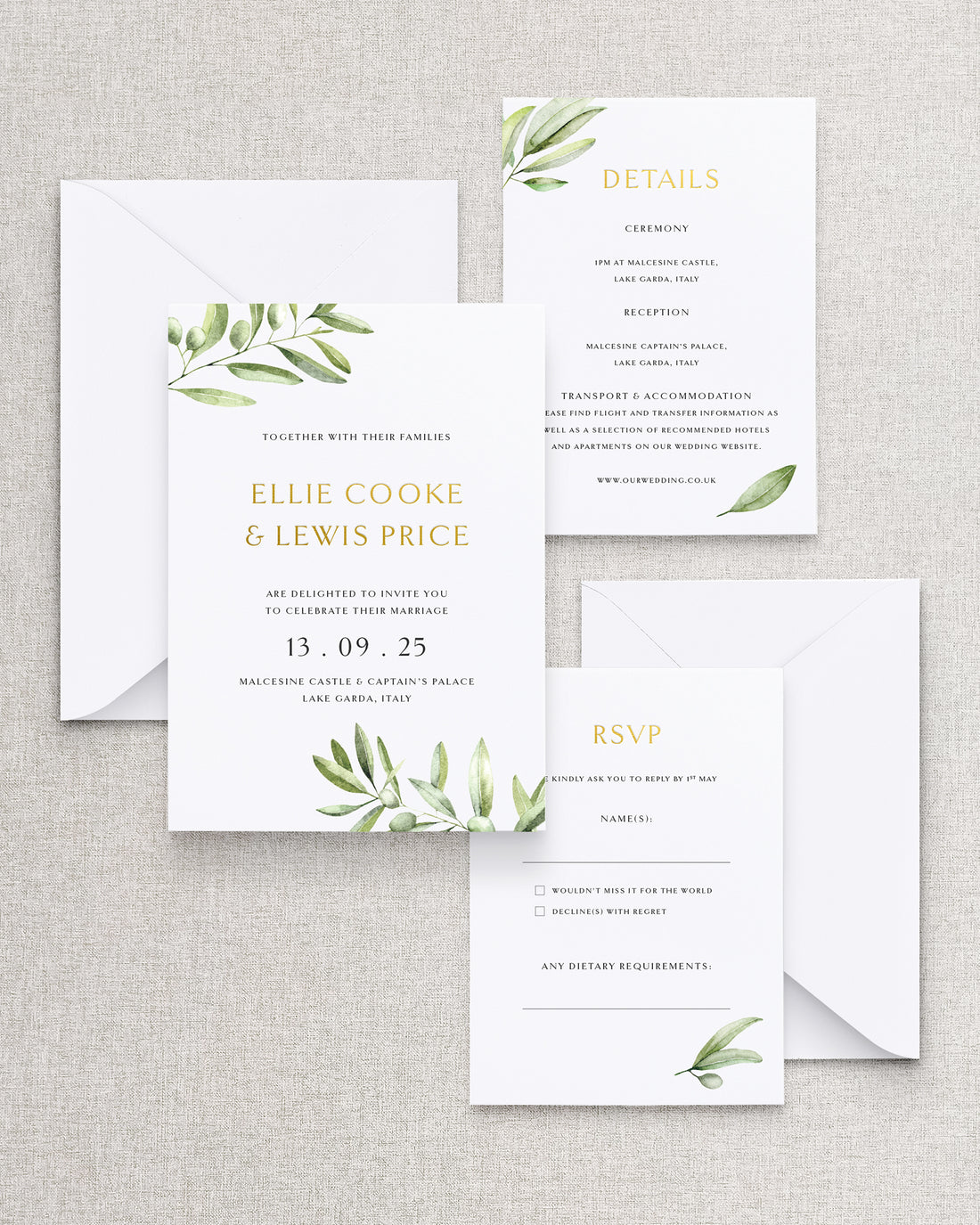 Verona Invitation 3 Card Suite