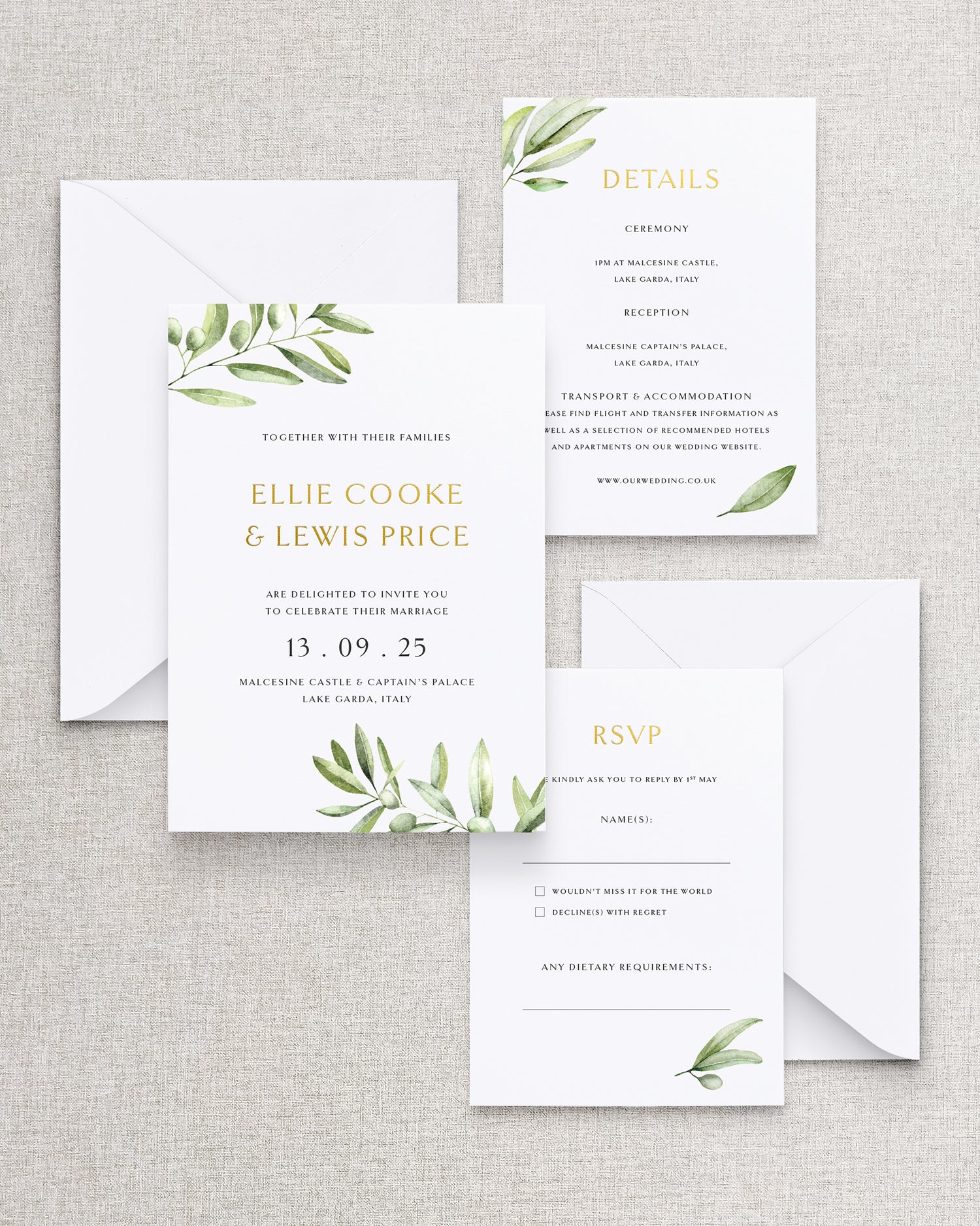 Verona Invitation 3 Card Suite