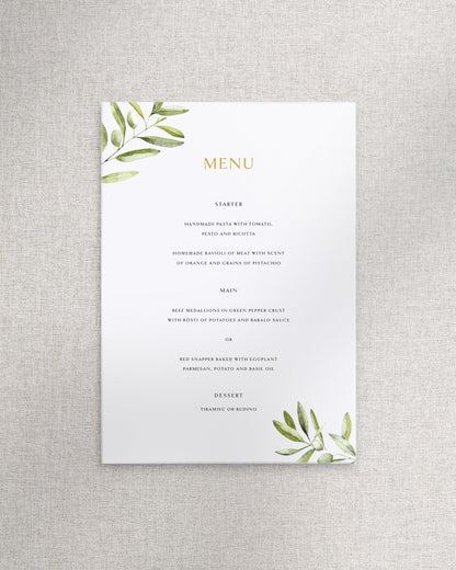 Verona Menu A5