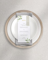 Verona Menu on Plate